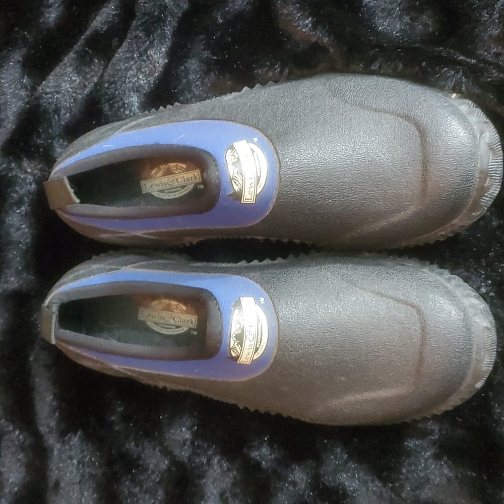 Lewis & Clark Outdoor Muck Shoes Men’s Black Rain Garden Vulcanized Duck-EC-Sz 6